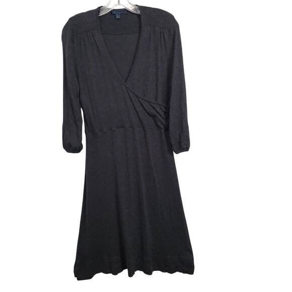 Boden Size 16R 16 Dress Light Knit Sweater Mock Wrap Midi Silk Cashmere Blend - Picture 2 of 12